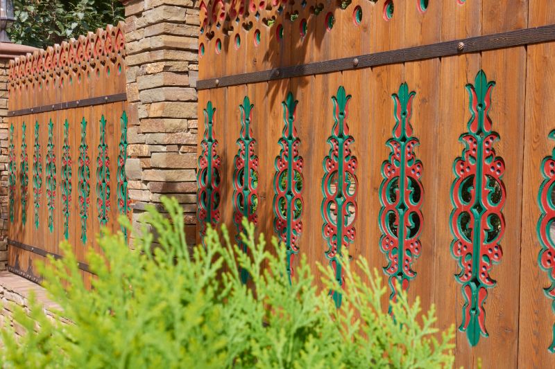Brick Fence with Decorative Elements